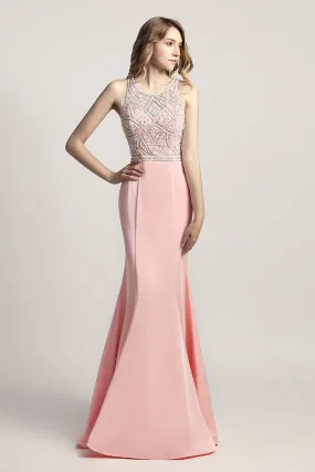 Light Pink Mermaid Long Evening Dress Formal Prom Dress