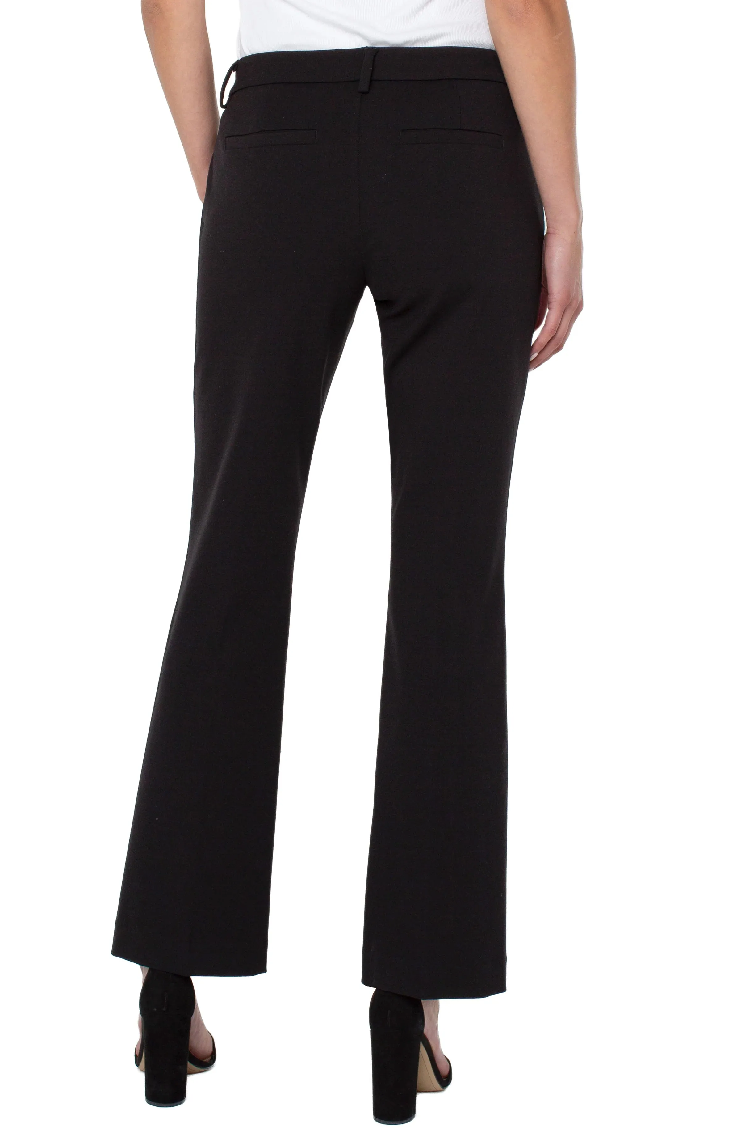 Liverpool - Kelsey Flare Trouser in Solid Black