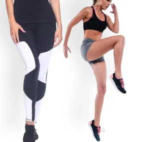 Low Rise Black & White Leggings by The Free Yoga