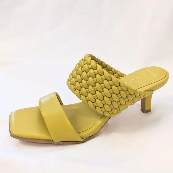 Marco Tozzi - Low Heeled Mule with Woven Strap Detailing and Kitten Heel