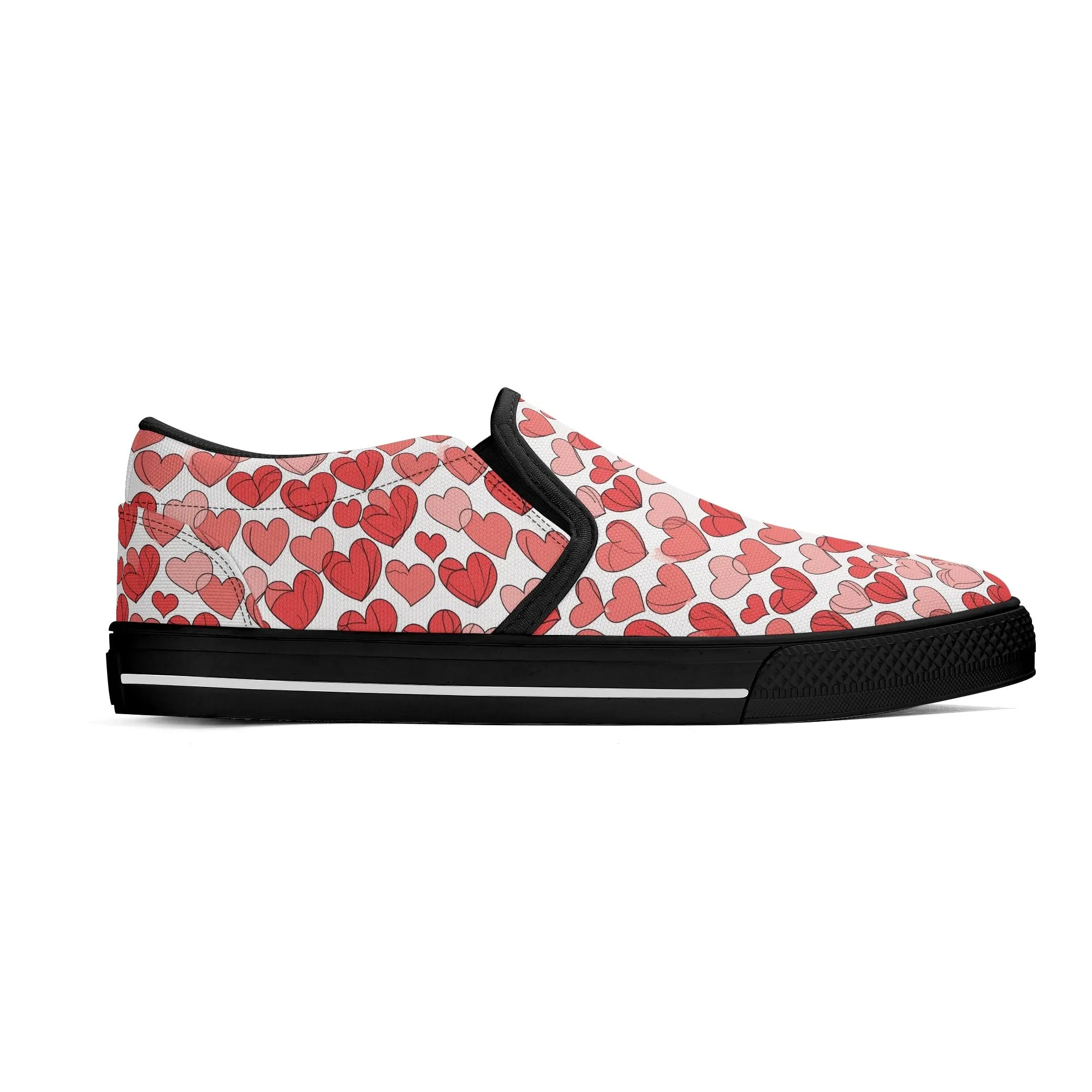 Mens Little Hearts Rubber Slip On Shoes