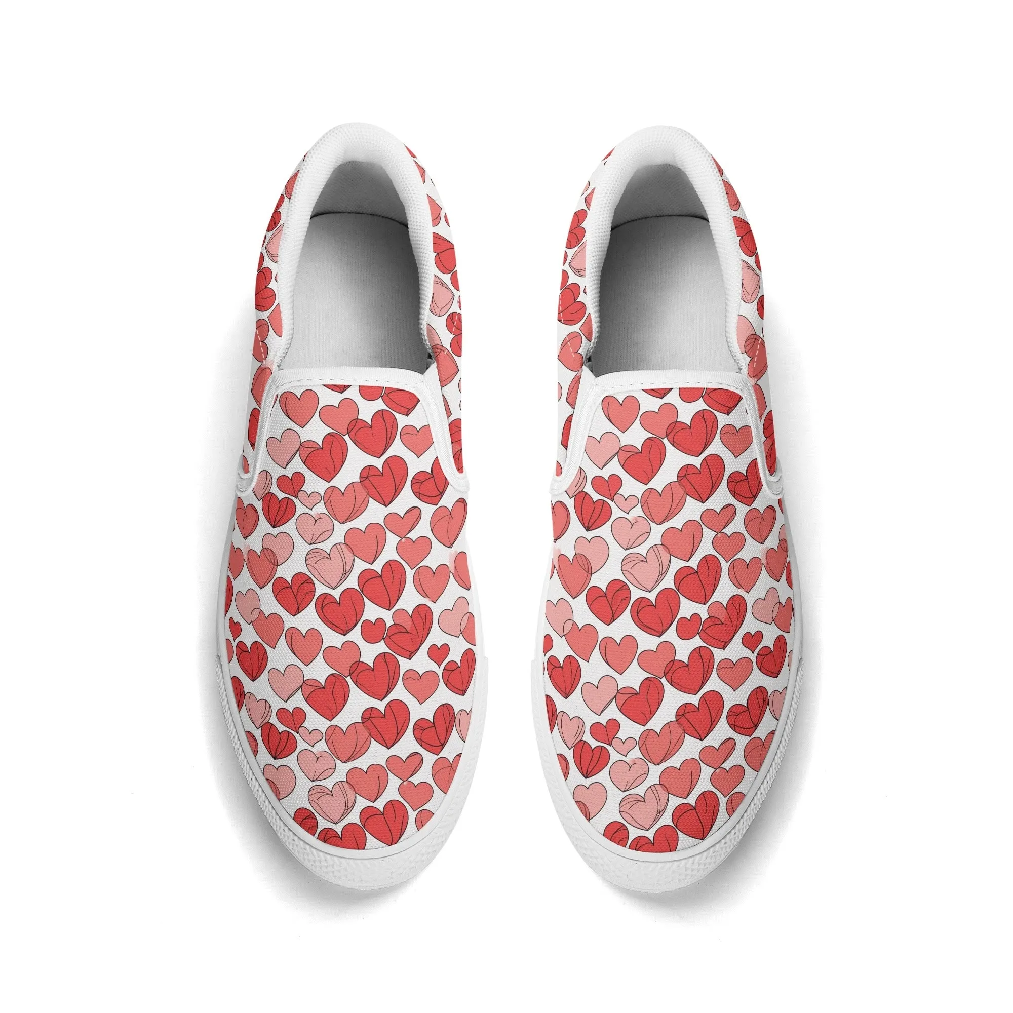 Mens Little Hearts Rubber Slip On Shoes