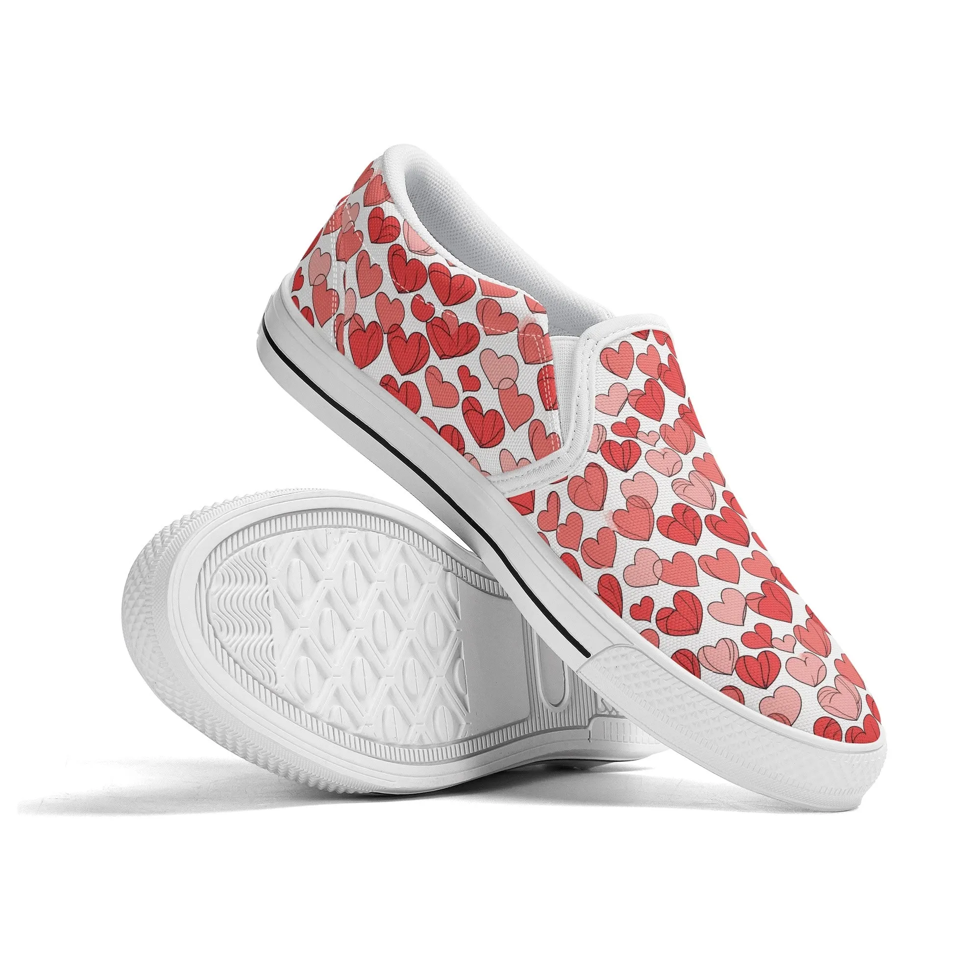 Mens Little Hearts Rubber Slip On Shoes