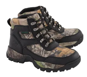 Men's Waterproof Black Hiking Boot w/ Mossy Oak® Print