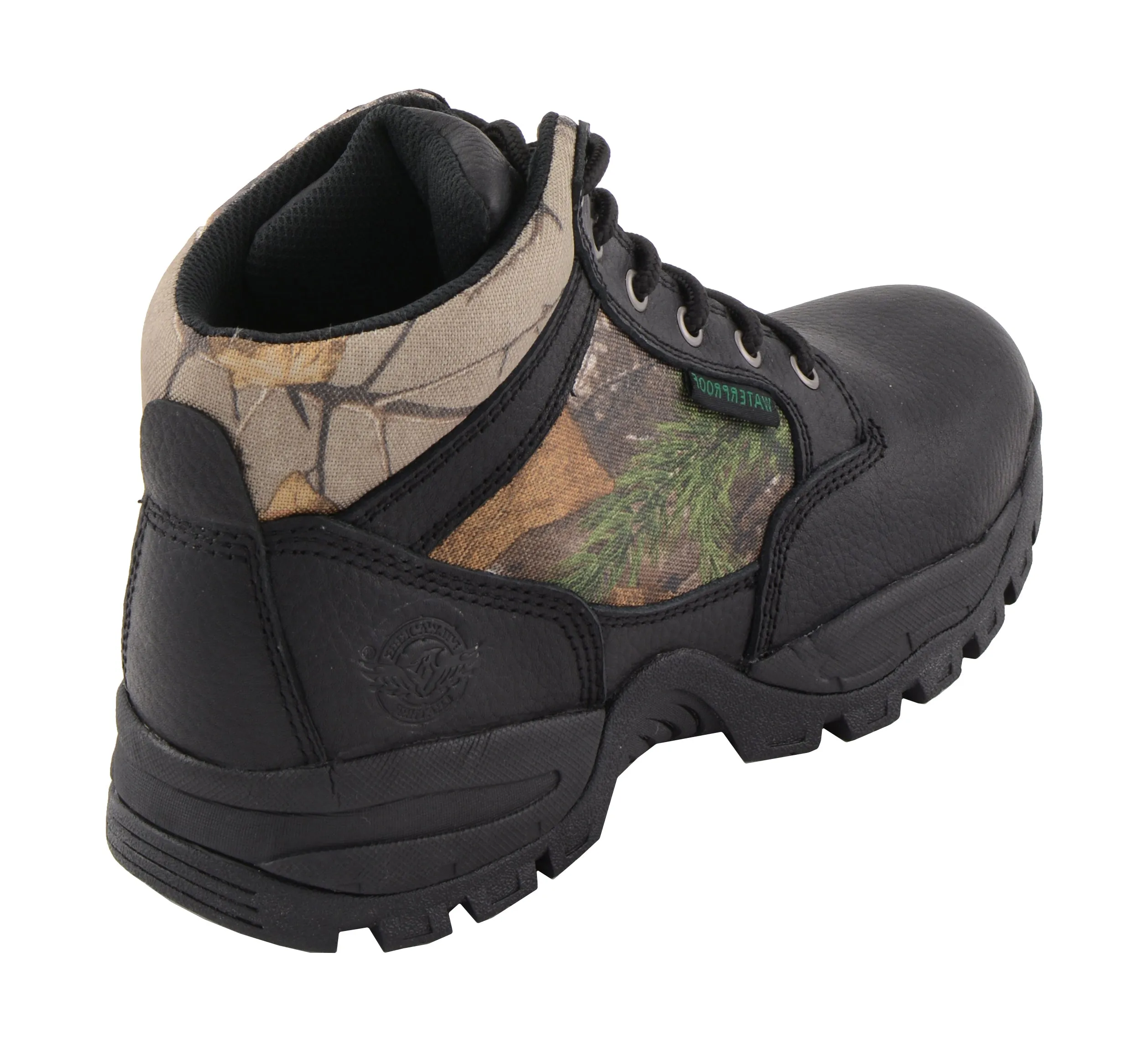 Men's Waterproof Black Work Boot w/ Mossy Oak® Print