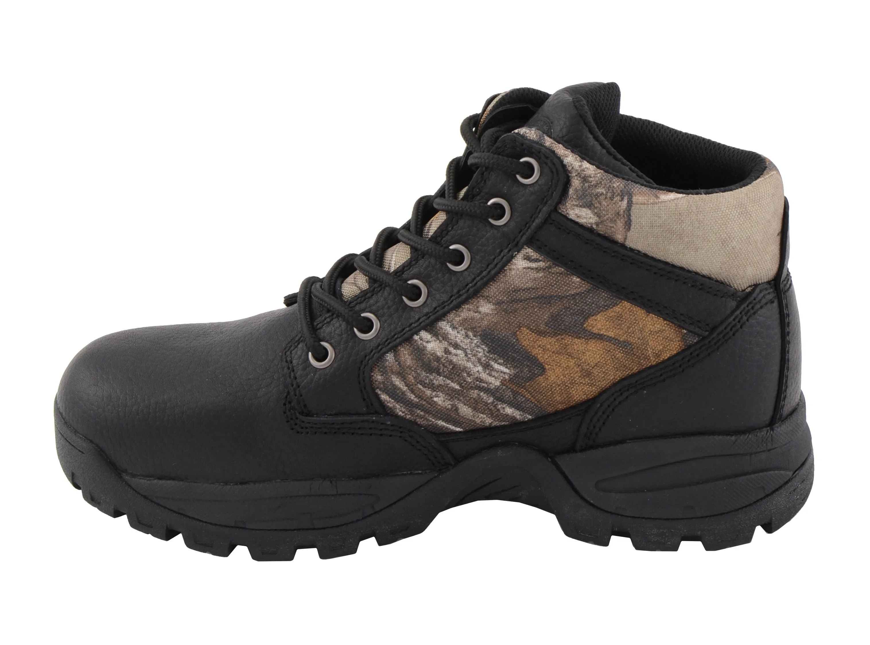 Men's Waterproof Black Work Boot w/ Mossy Oak® Print