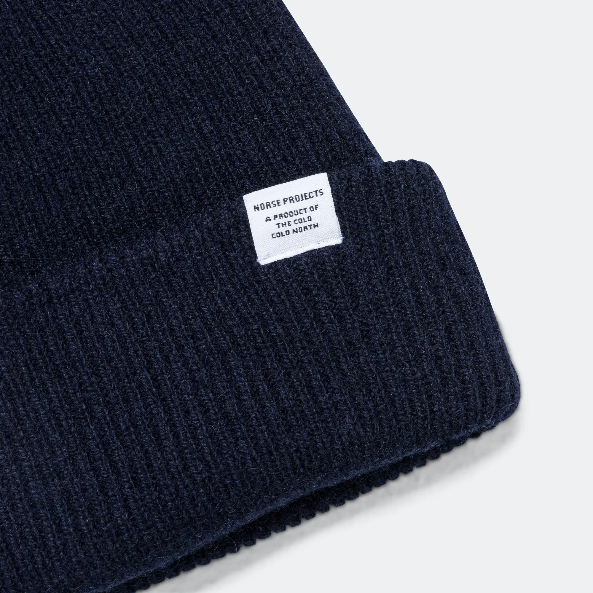 Merino Lambswool Beanie - Dark Navy/Dark Navy