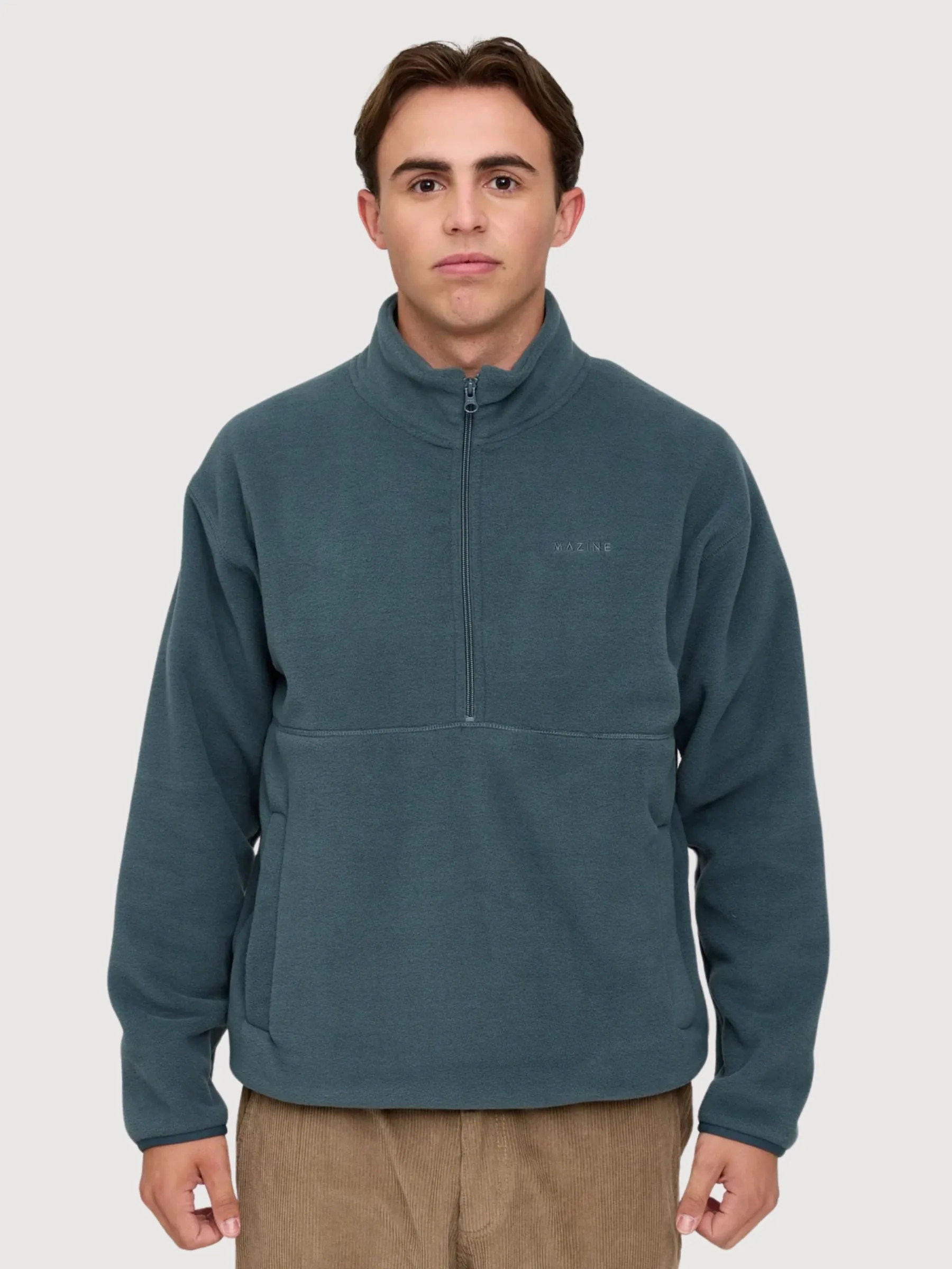 Nash Printed Fleece Half Zip steel blue Men | Mazine