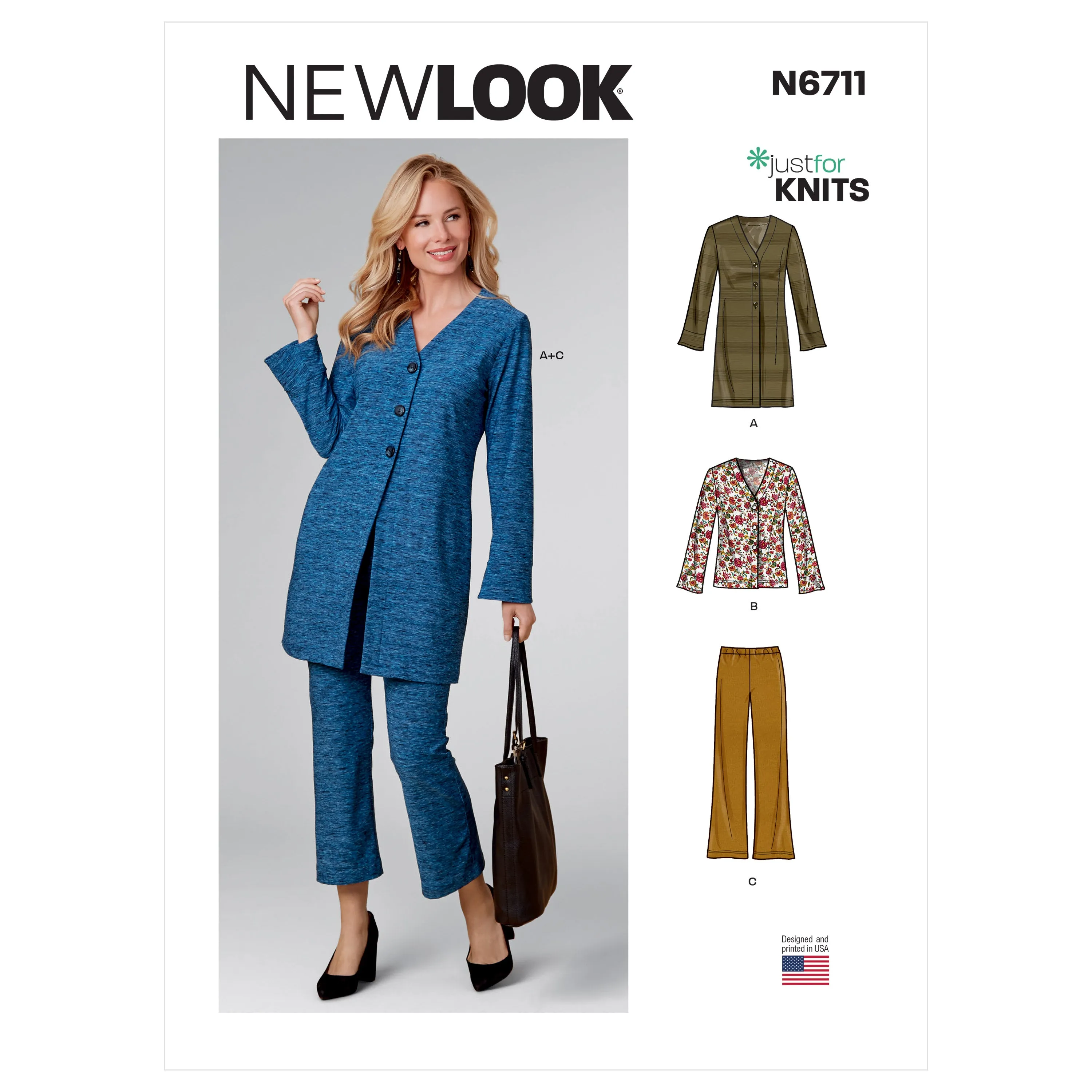 New Look Sewing Pattern 6711 Misses' Cardigans and Pants