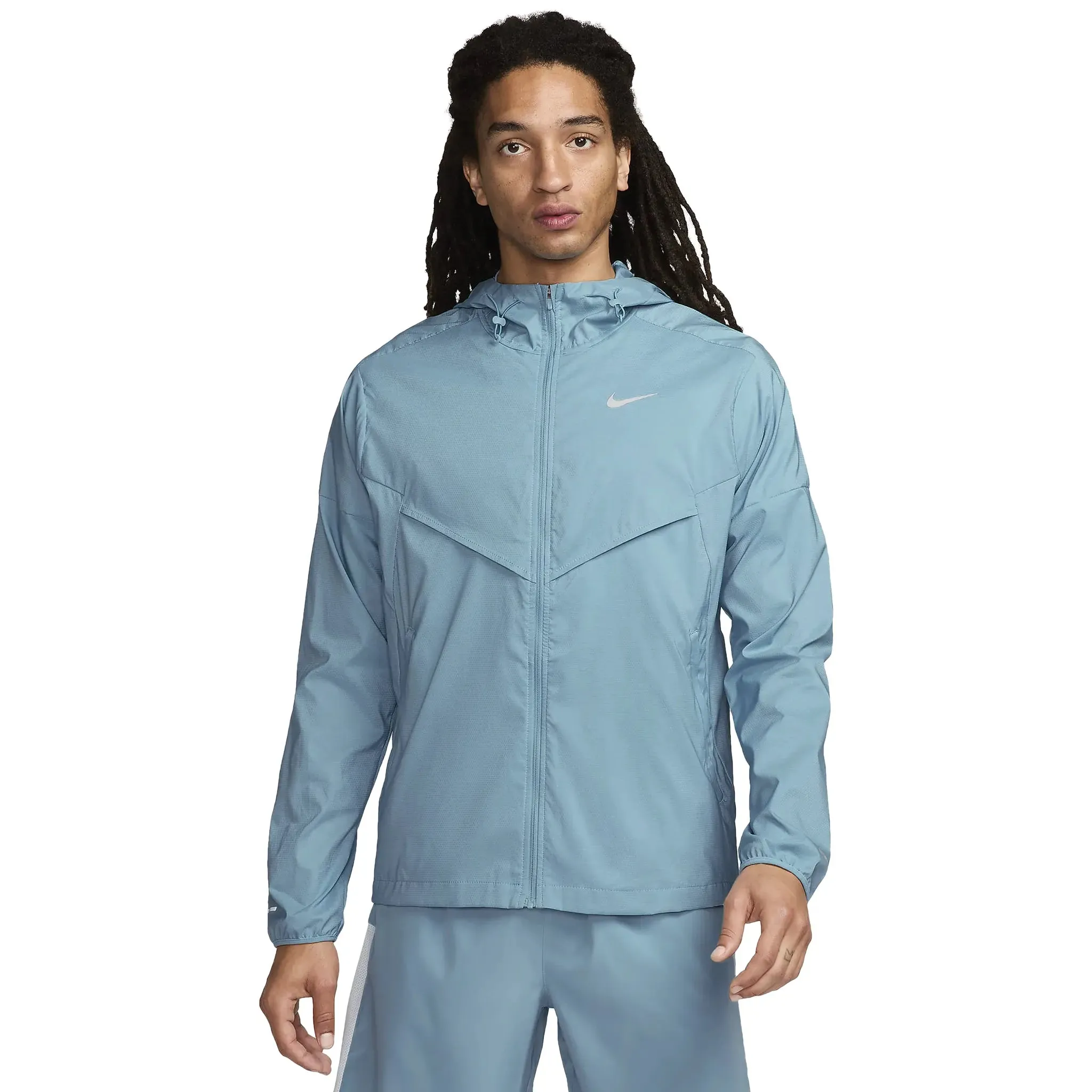 Nike Denim Turquoise Windrunner Jacket & Shorts