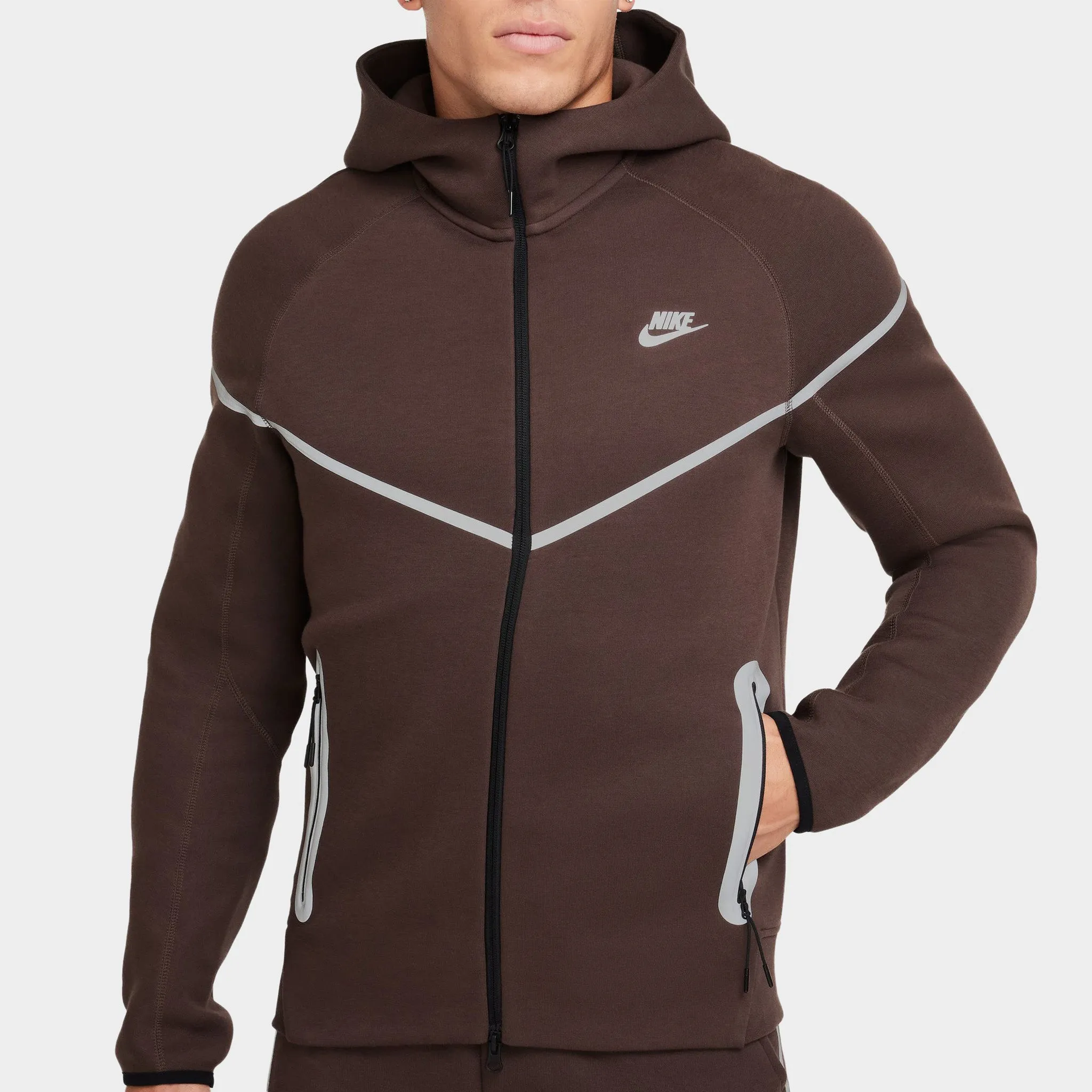 Nike Sportswear Tech Fleece Full-Zip Windrunner Baroque Brown / Bemis Silver