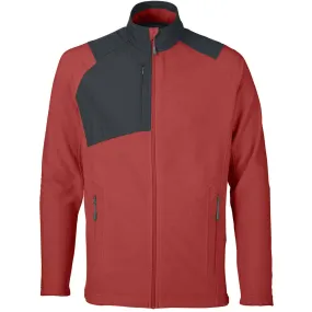 North End Men's Rust Excursion Trail Fabric-Block Fleece Jacket