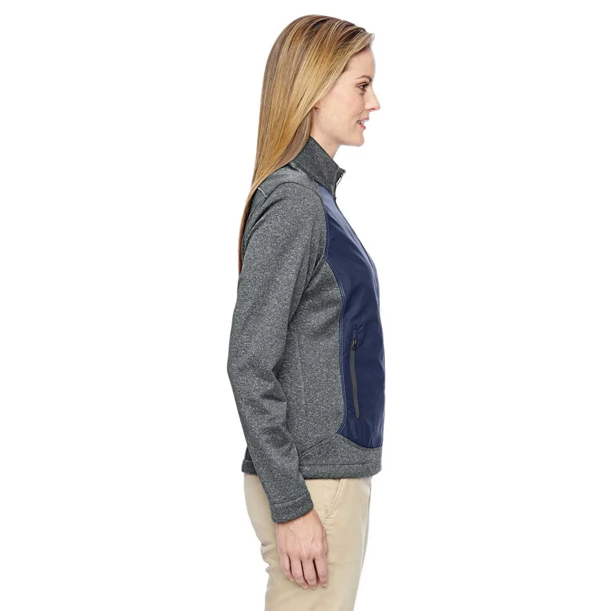 North End Women's Classic Navy Victory Hybrid Performance Fleece Jacket