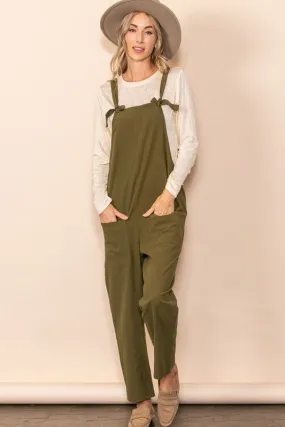 Olive Cozy Comfy Jumpsuit Overall