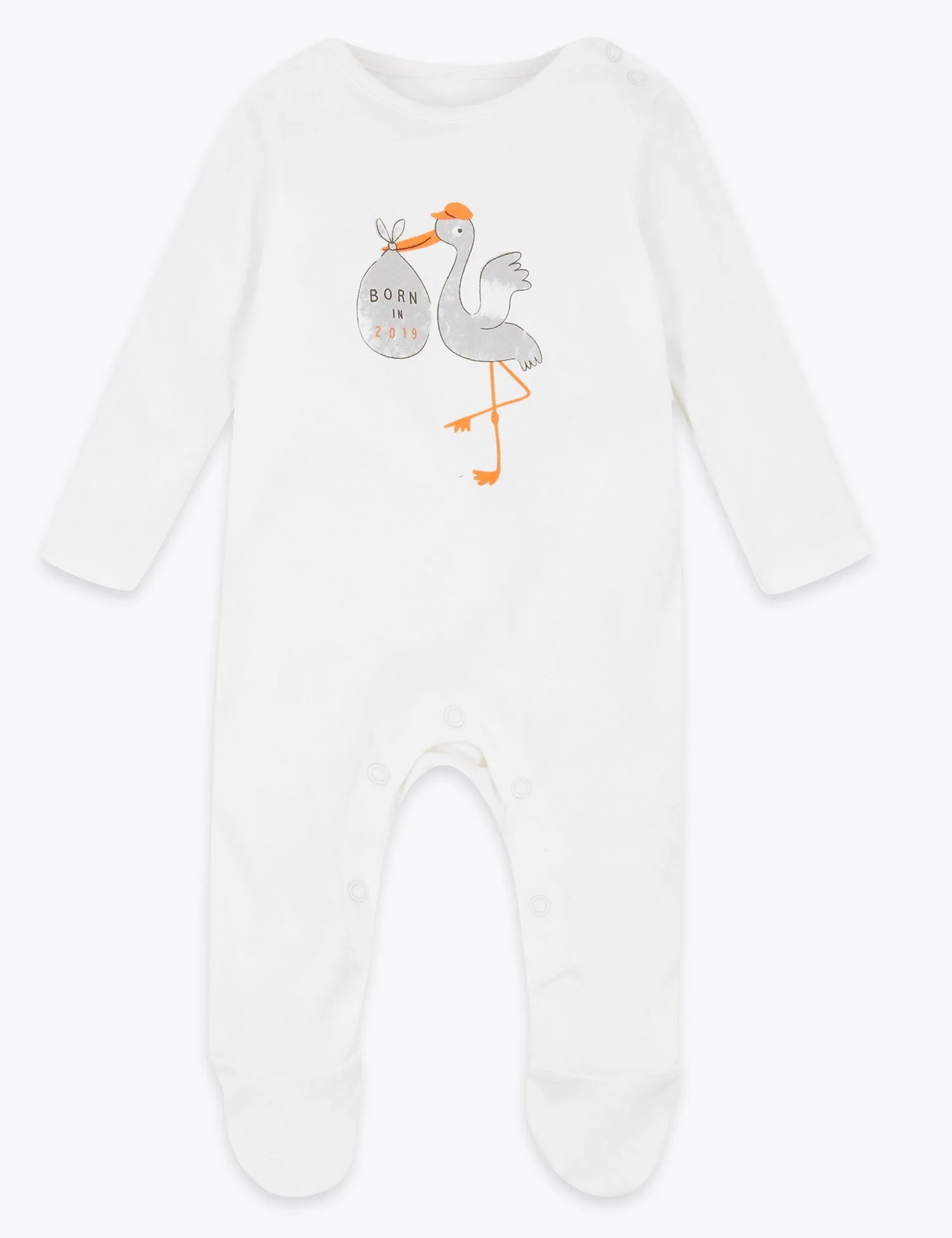 Organic Pure Cotton Born In 2019 Sleepsuit