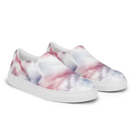 Pastel Tie Dye Women’s slip-on canvas shoes