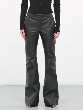 Perforated Leather Pants (CL42WW-BLACK-RED)