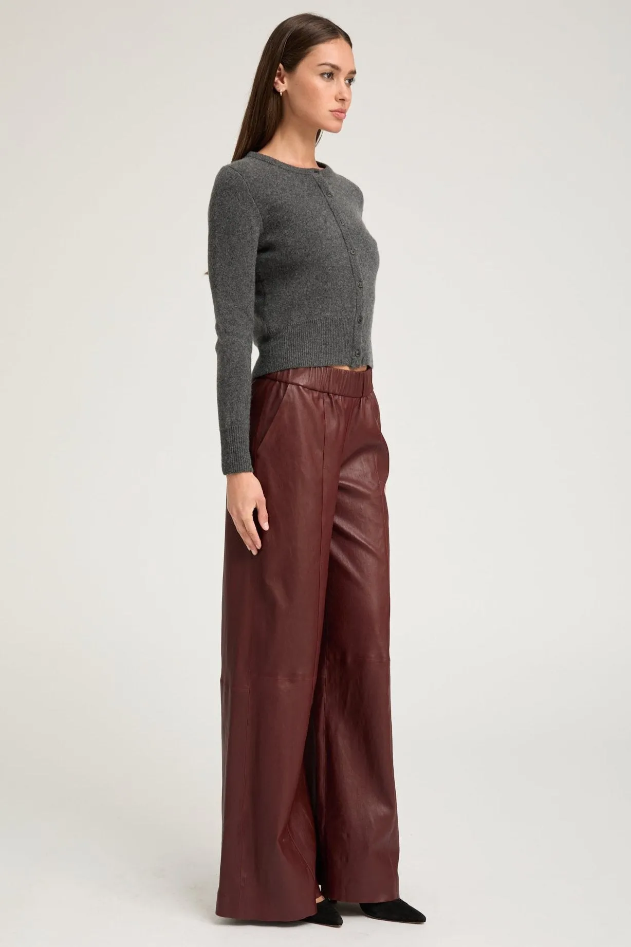 Pinot Stretch Leather Wide Leg