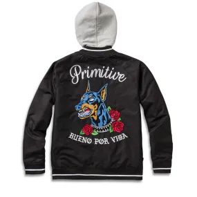 Primitive Night Watch Two-fer Varsity Jacket - Black