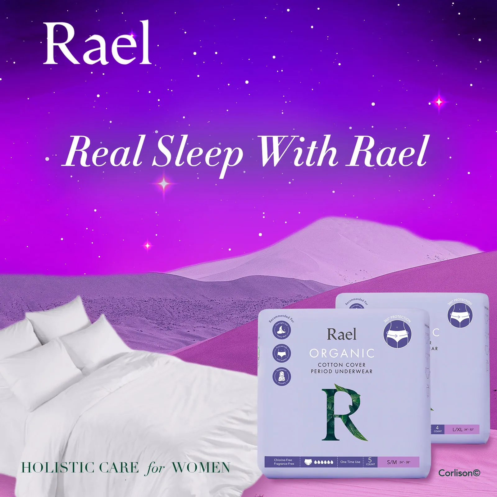 Rael Organic Cotton Period Underwear 5s (S/M)