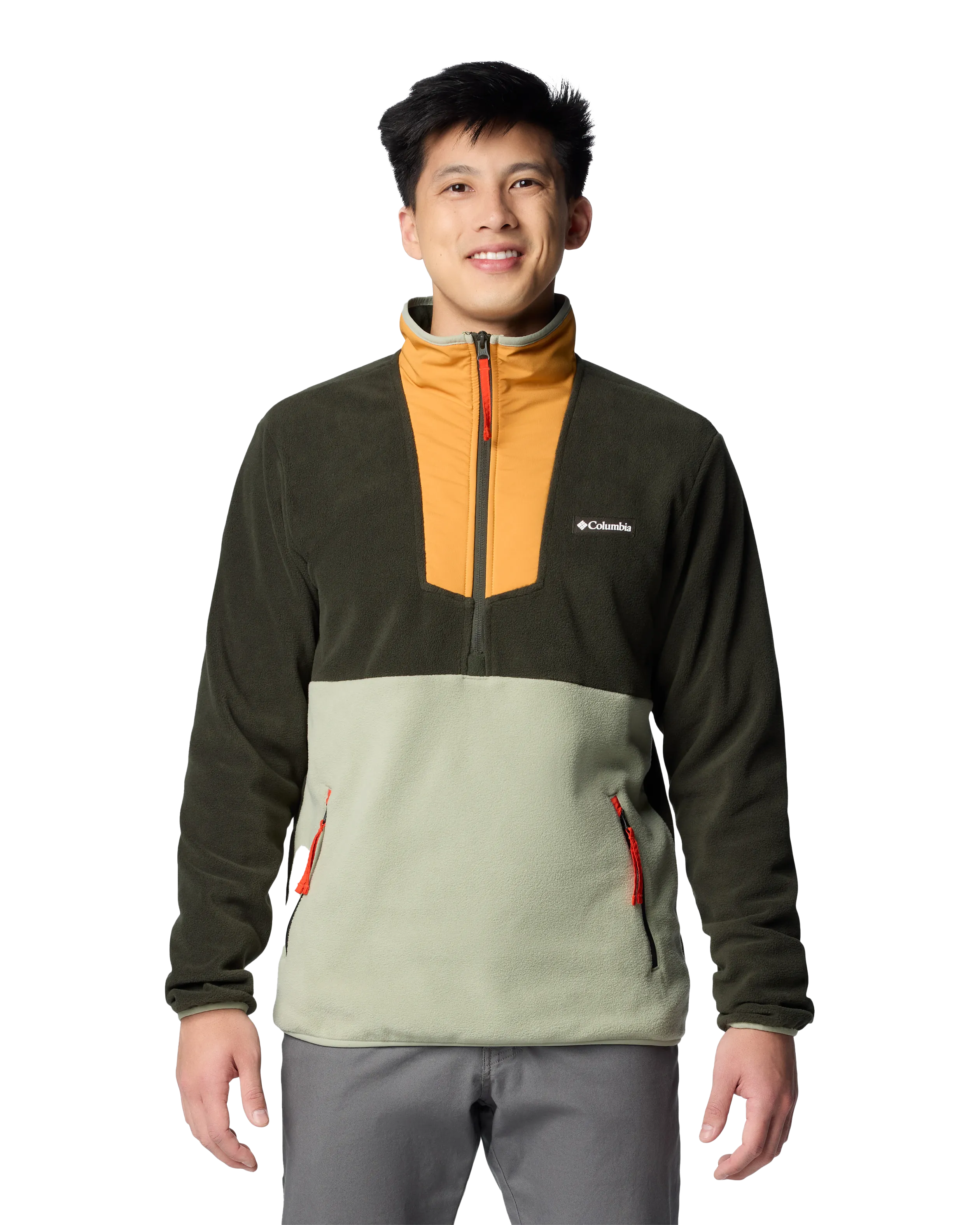 Sequoia Grove Half Zip Fleece Jacket in Greenscape, Sunstone, Safari & Spicy Pull