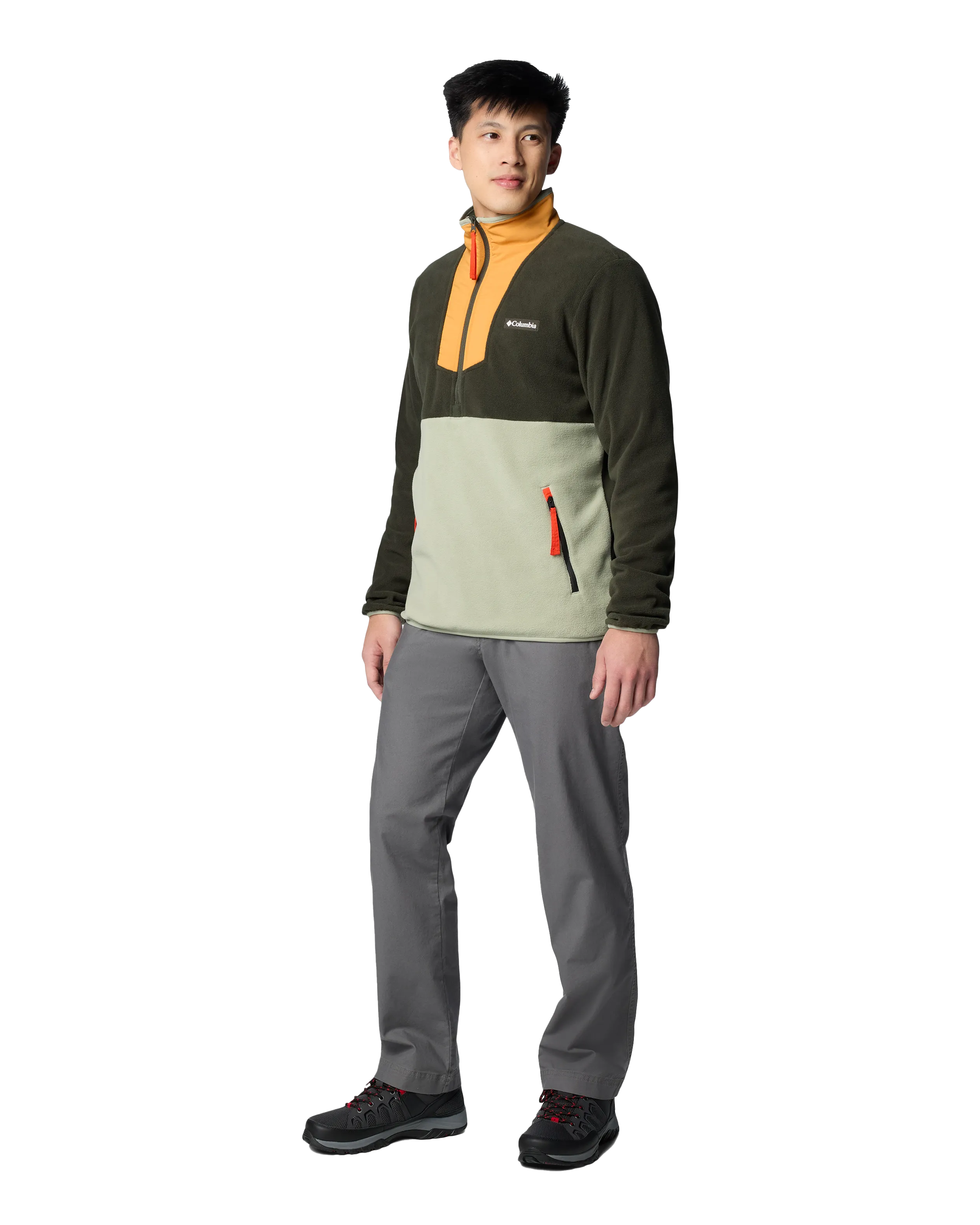 Sequoia Grove Half Zip Fleece Jacket in Greenscape, Sunstone, Safari & Spicy Pull