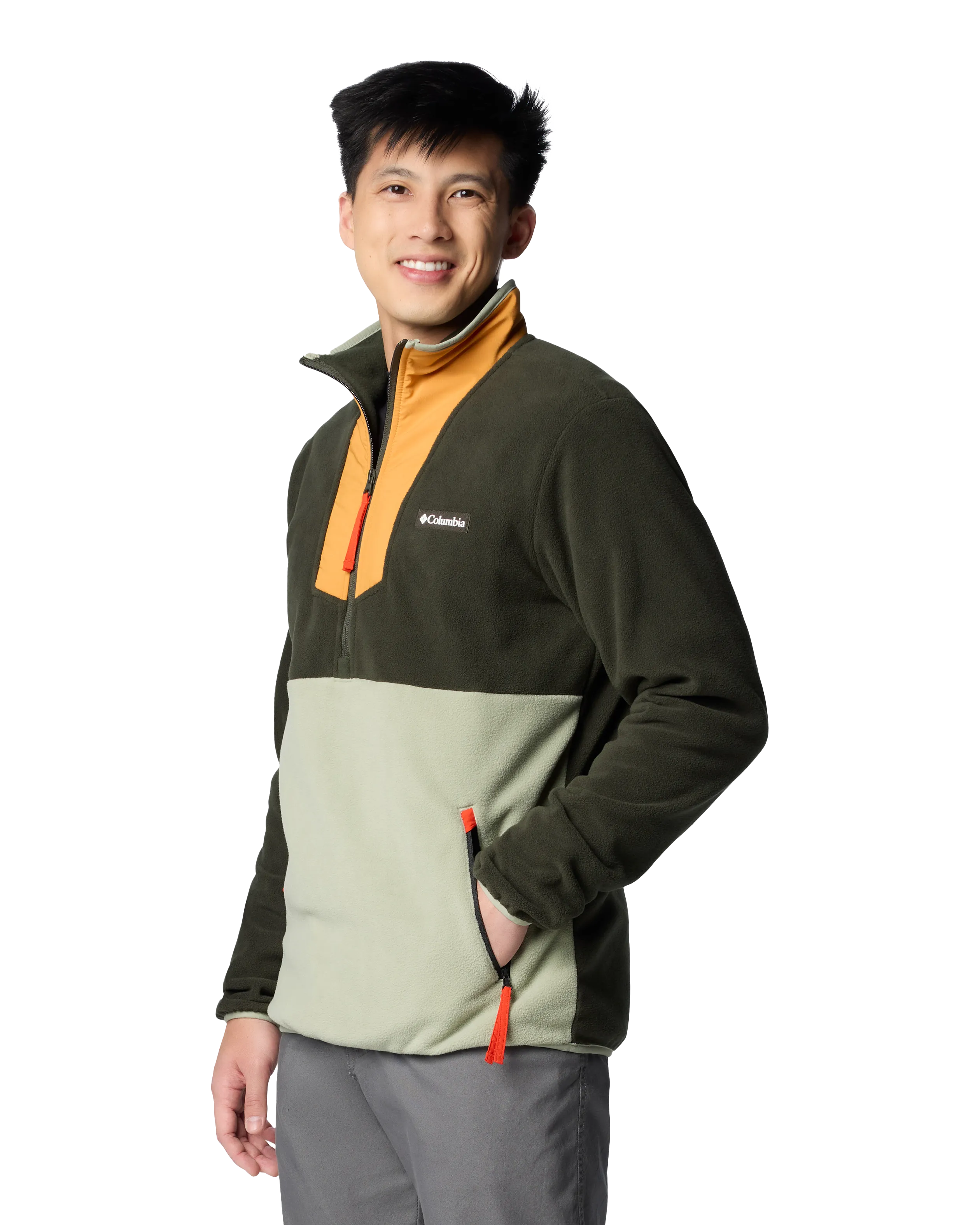 Sequoia Grove Half Zip Fleece Jacket in Greenscape, Sunstone, Safari & Spicy Pull