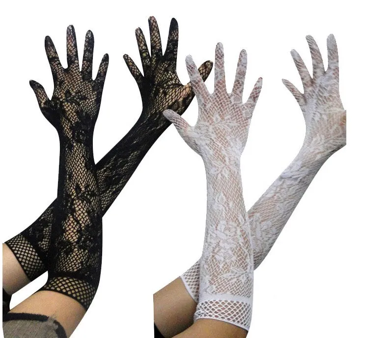 Sexy Floral Lace Long Gloves