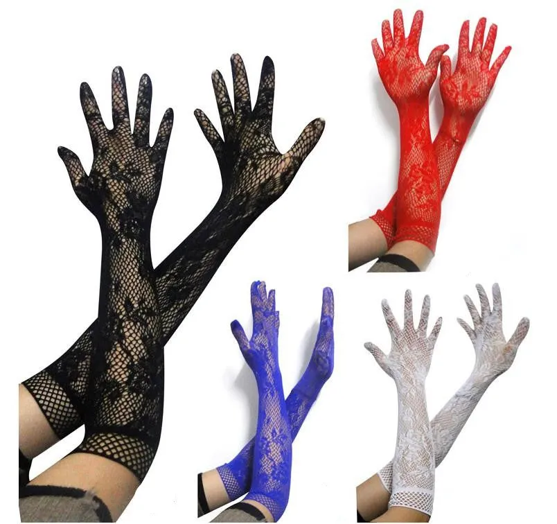 Sexy Floral Lace Long Gloves