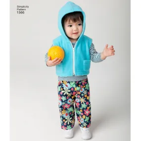 Simplicity Pattern 1566  babies' overall, zip up jacket