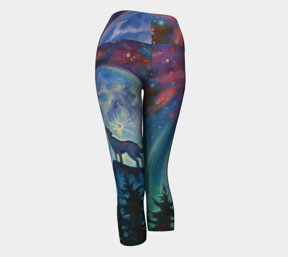 Sing to the Moon NES WildART Yoga Capris