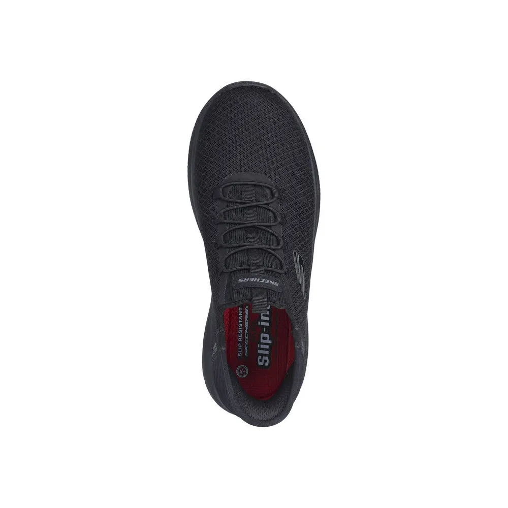 SKECHERS SLIP RESISTANT SUMMIT SLIP-INS BLACK - WOMENS