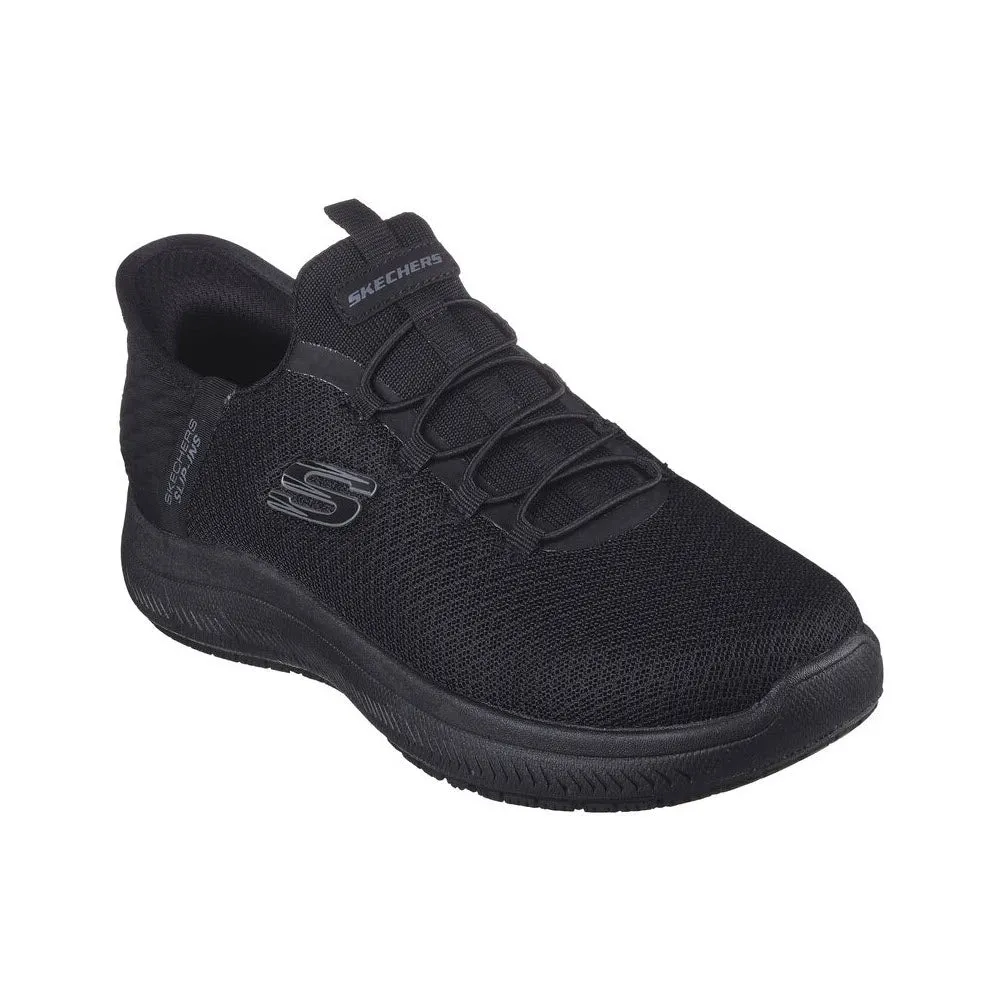 SKECHERS SLIP RESISTANT SUMMIT SLIP-INS BLACK - WOMENS