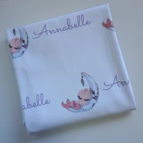 Sleepy Mermaid Birth Announcement Set