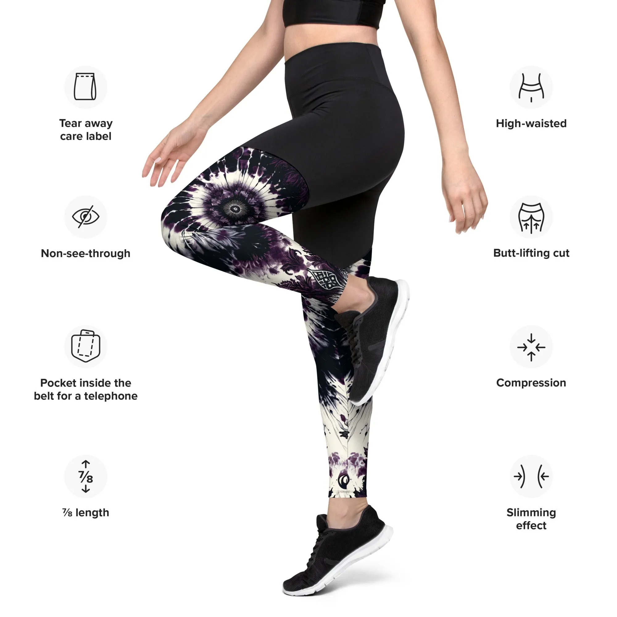 Sports Leggings Midnight Mauve