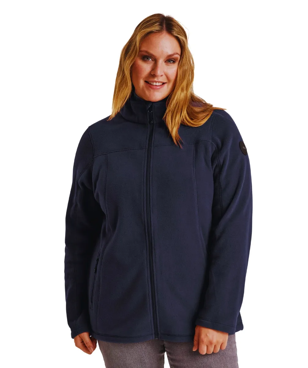 Stoy Emma Women's Plus Size Zip Fleece Jacket Dark Navy Sizes 18-28