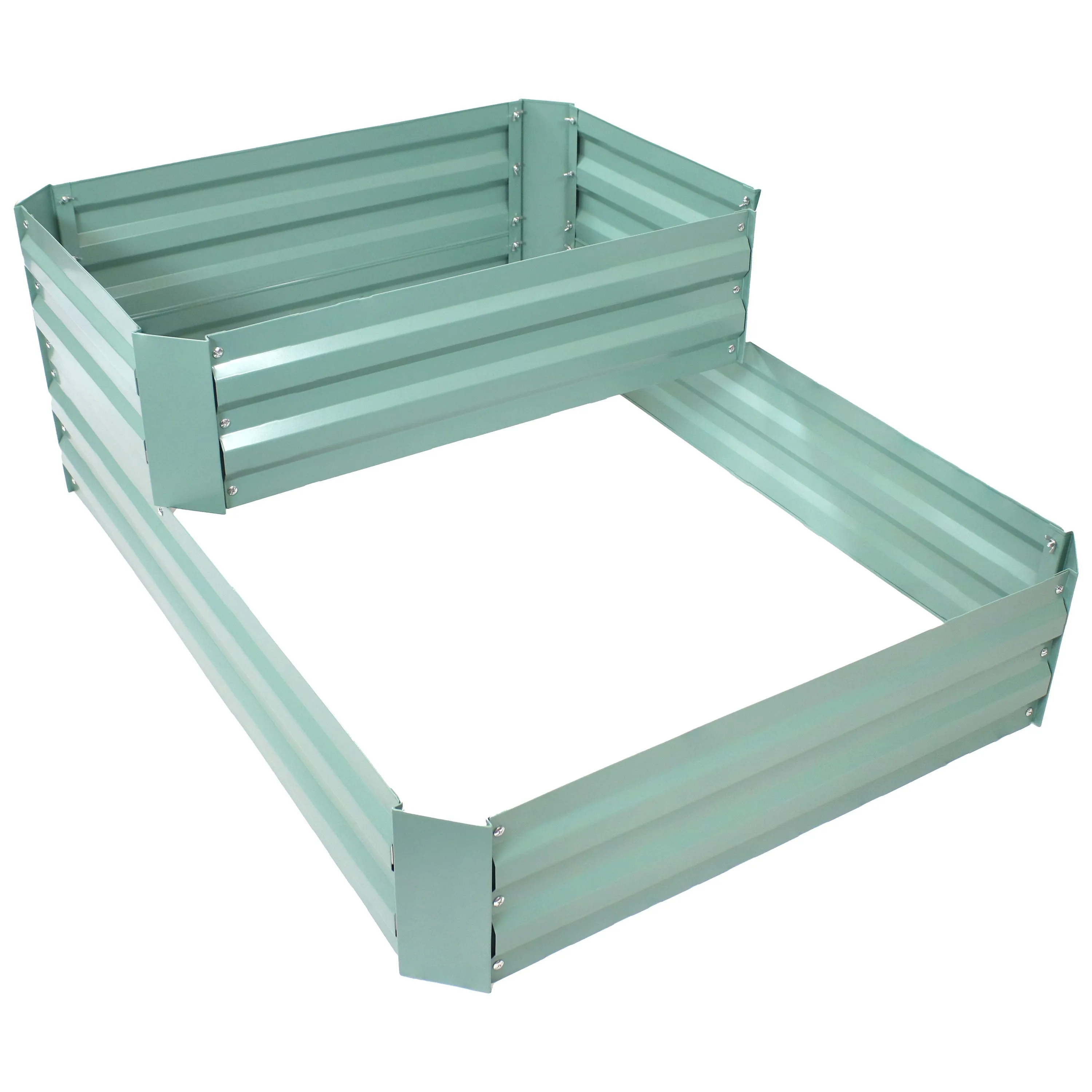 Sunnydaze 2-Tier Galvanized Raised Garden Bed - 17.5" H