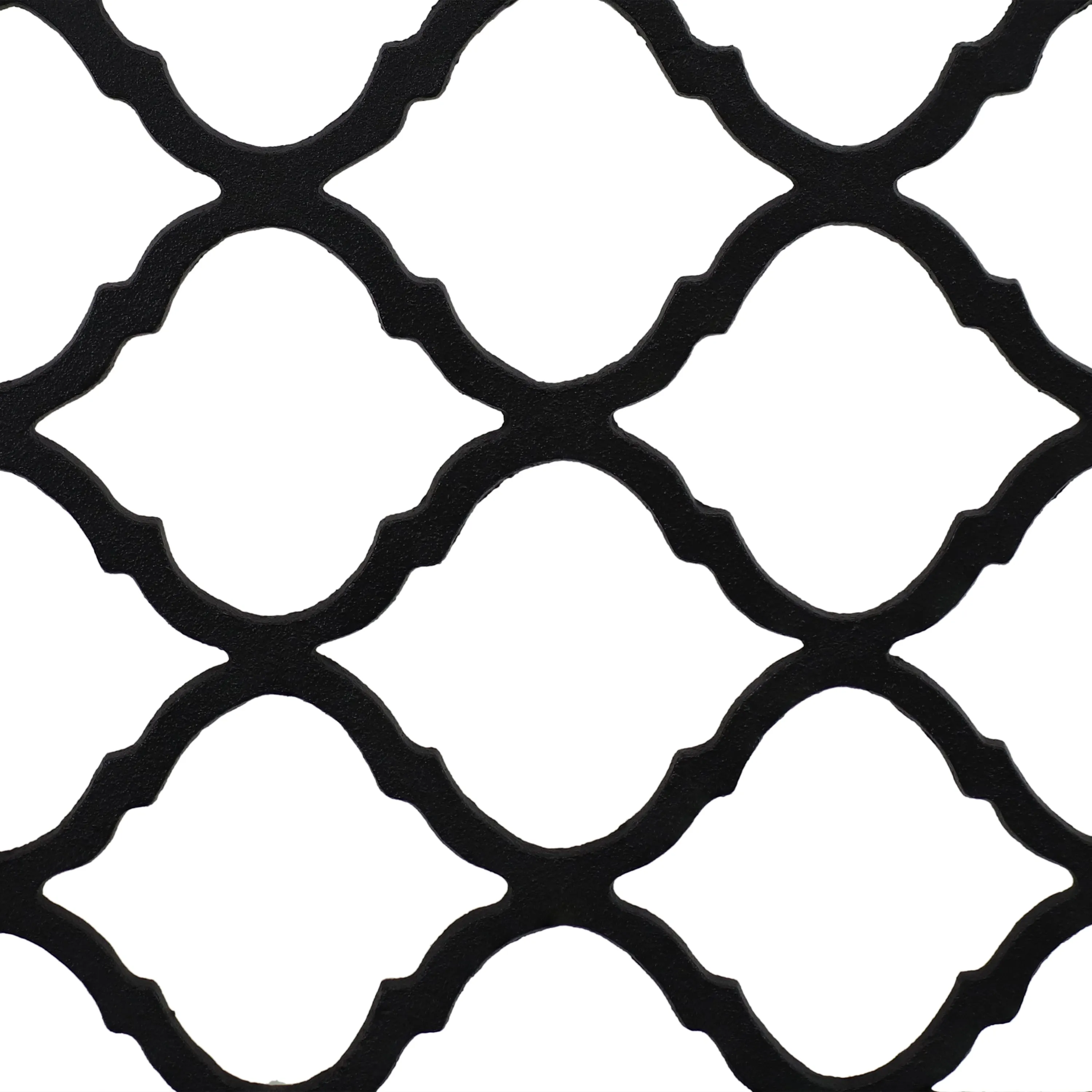 Sunnydaze 50" Outdoor Black Cast Iron Lattice Patio Bench