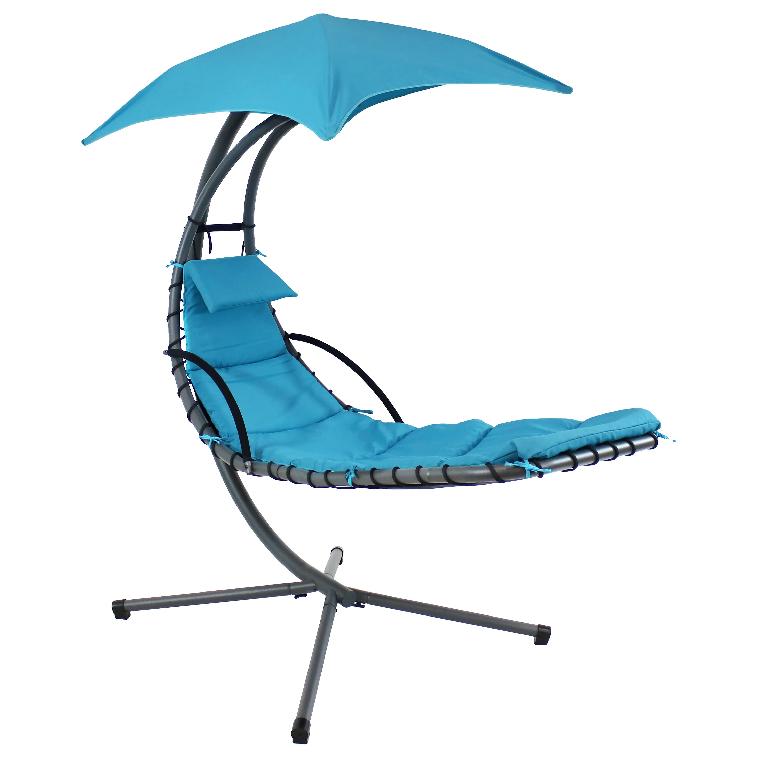 Sunnydaze Floating Chaise Lounge Chair with Umbrella