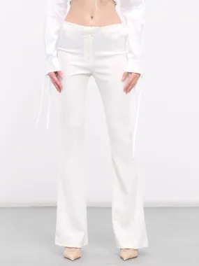 Technical Silk Flare Pants (PA058934730474-IVORY)