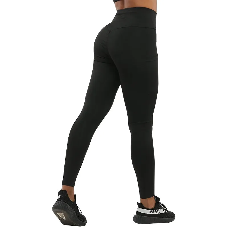 VenusFox High Waist Workout Push Up Leggings with Pockets