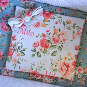 Vintage Floral Birth Announcement Set