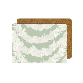 White Ginger Lei MDF Placemat