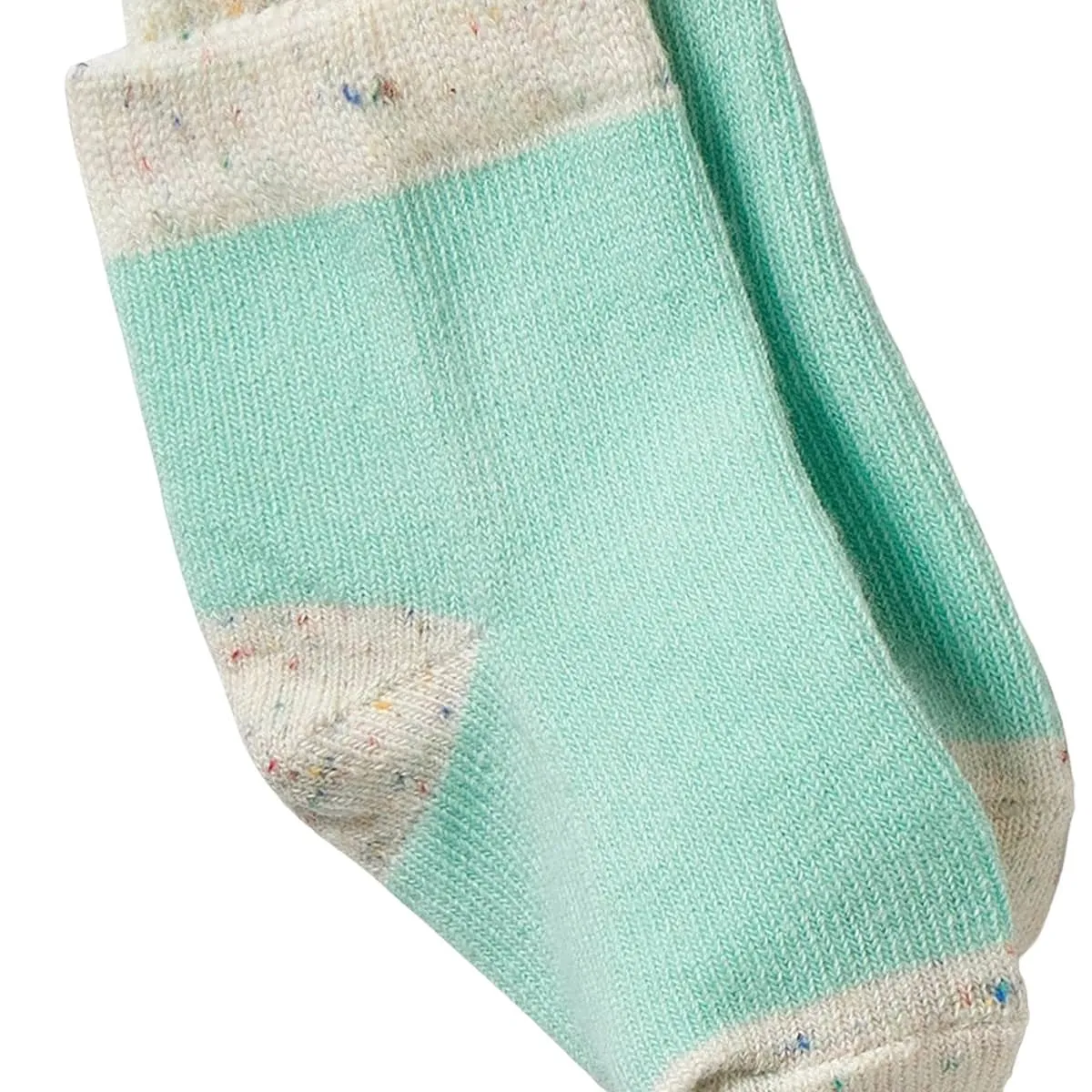 Wilson & Frenchy Organic Three Pack Baby Socks - Mint Green, Cactus, Smoke Blue