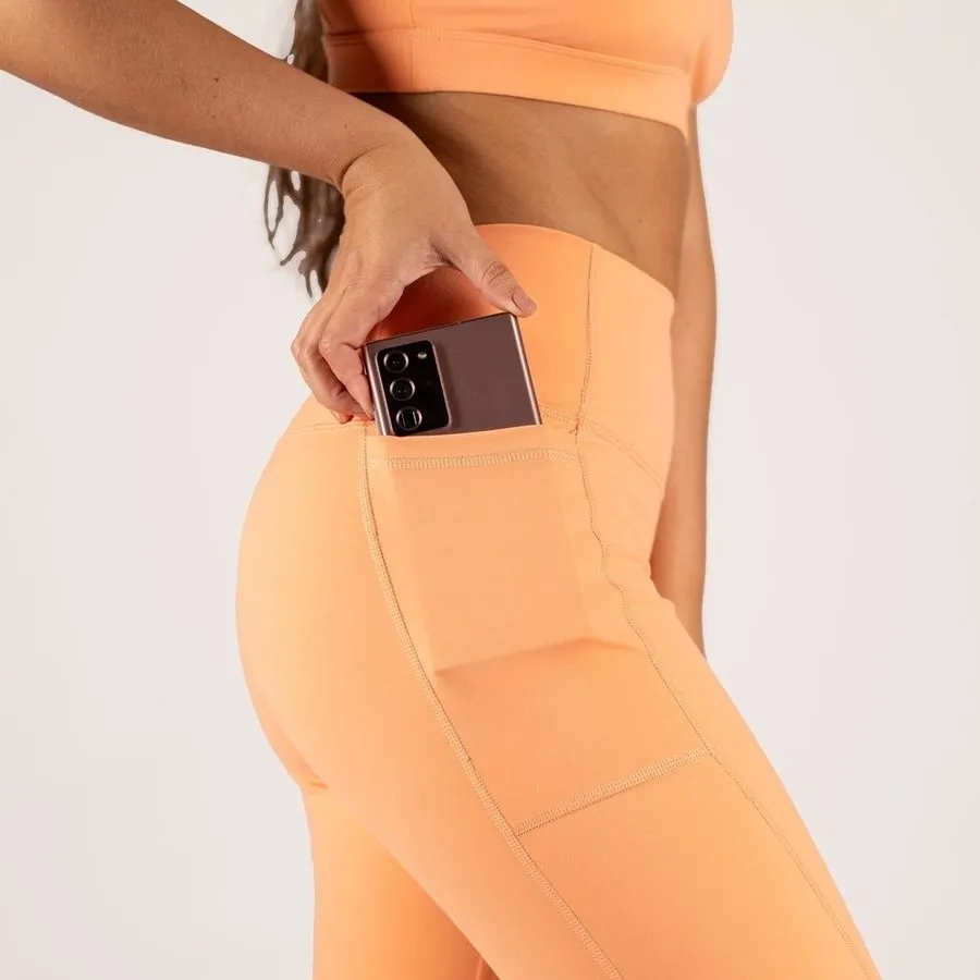 Women's Agility 7/8 High Waisted Leggings - Apricot Crush