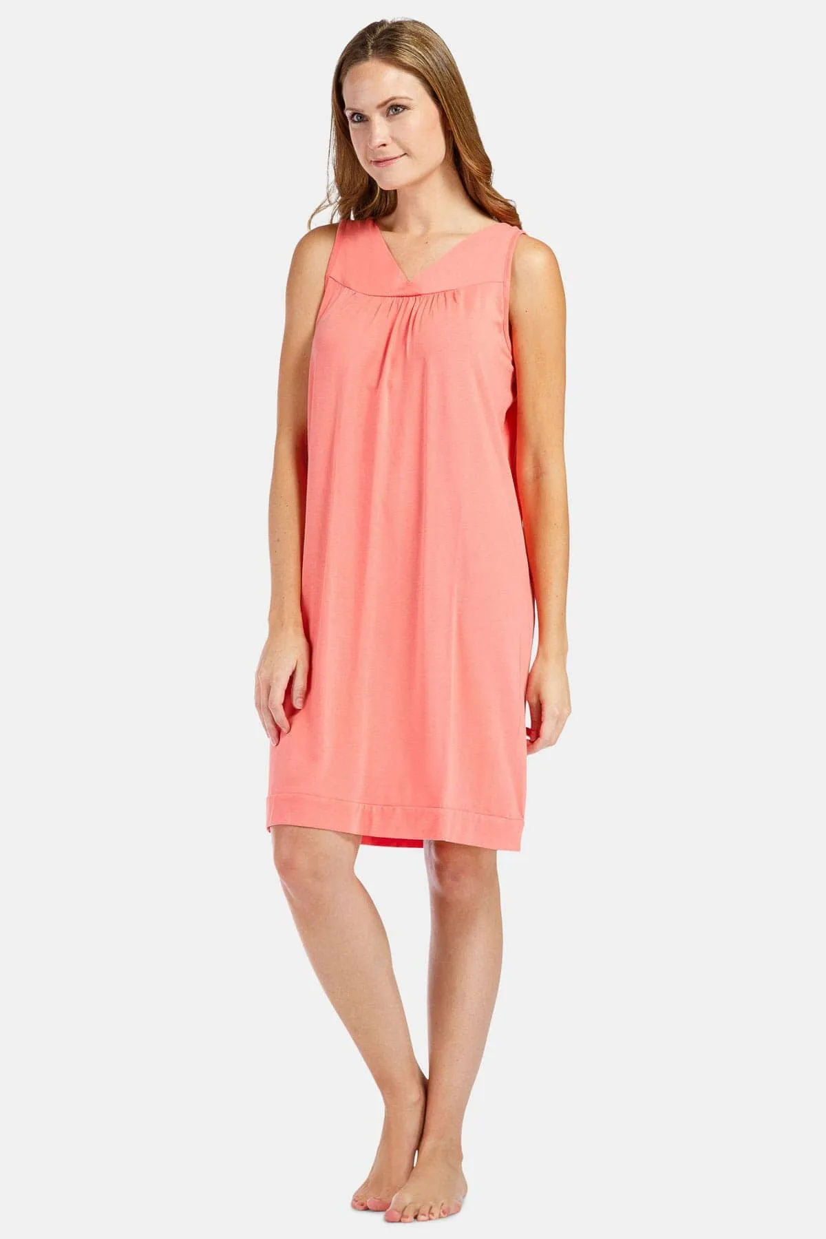 Women's Sleeveless Jersey Nightgown - Relaxed Fit